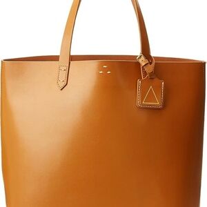 Kelsi Dagger Brooklyn Commuter Tote Bag Genuine Leather Cognac 14×14×6 Size
